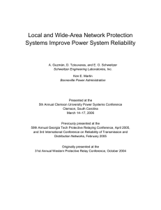 Local and Wide-Area Network Protection Systems Improve Power