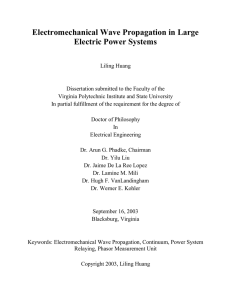 Electromechanical Wave Propagation in Large