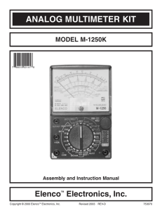 analog multimeter kit