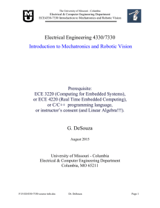 Electrical Engineering 4330/7330 Introduction to Mechatronics and