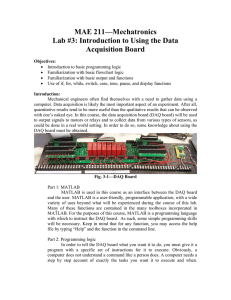 MAE 211—Mechatronics Lab #3: Introduction to Using the Data