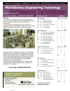 Mechatronics Engineering Technology