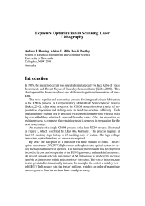 Exposure Optimization in Scanning Laser Lithography Introduction