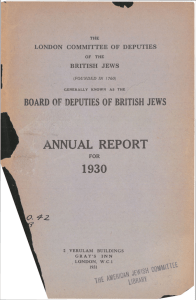 annual report 1930 - Berman Jewish Policy Archive
