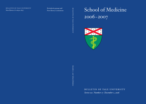 School of Medicine 2006–2007 - Bulletin of Yale University