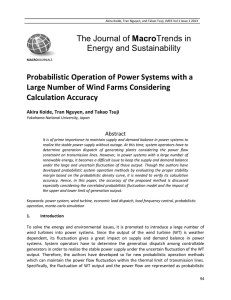 Probabilistic Operation of Power Systems with a
