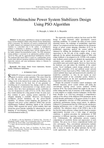 Multimachine Power System Stabilizers Design Using PSO Algorithm