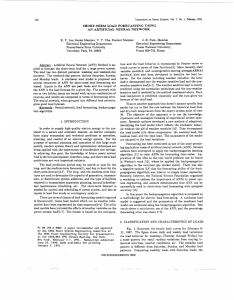 Short-term load forecasting using an artificial neural