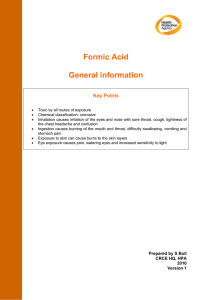 Formic Acid General Information