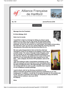 newsletter - Alliance Française de Hartford
