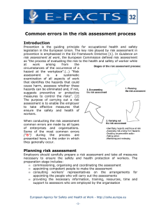 E-fact 32: Common errors in the risk assessment process