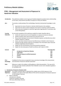 Proficiency Module Syllabus P703 – Management and Assessment