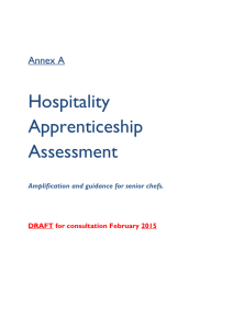 Hospitality Apprenticeship Assessment
