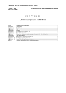 CHAPTER II Chemical occupational health effects