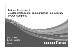 Develop strategies for communicating in a culturally diverse workplace