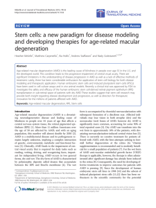 Stem cells: a new paradigm for disease modeling