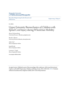 Upper Extremity Biomechanics of Children with Spinal Cord Injury