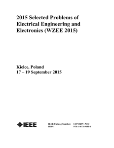 2015 Selected Problems of Electrical Engineering and Electronics