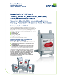 Powerswitch DS30-AX Product Bulletin