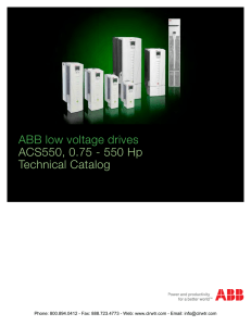 ABB ACS550 Drives Technical Catalog