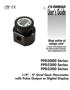 Flowmeter with Pulse Output Oval Gear