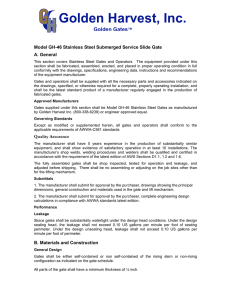 GH46 Submerged Slide Gate Spec Sheet