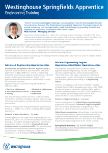 Apprentice Engineering Training Leaflet