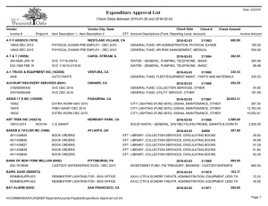 Expenditure Approval List