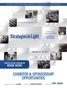 Pennwell Supplements - Strategies In Light 2015 Exhibitor Prospectus