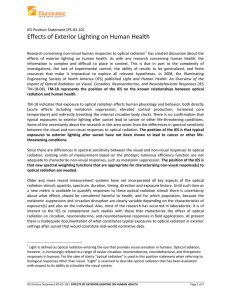 Effects of Exterior Lighting on Human Health