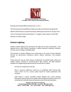 Exterior Lighting - Michigan Association of Planning