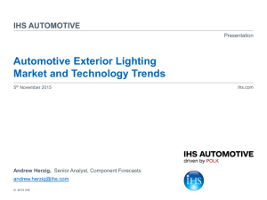 Automotive Exterior Lighting Market and Technology Trends