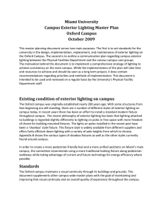 Miami University Campus Exterior Lighting Master Plan Oxford
