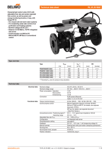 Technical data sheet P6..W..EV-BAC