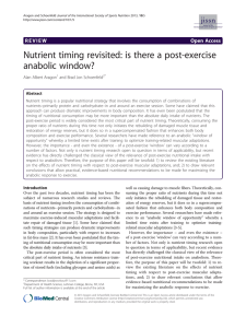 Nutrient timing revisited: is there a post
