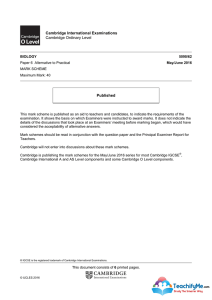 [Turn over Cambridge International Examinations Cambridge