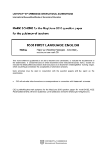 IGCSE English June 2010 Paper 2 B