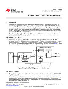 AN-1841 LMH1982 Evaluation Board User Guide