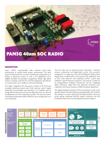 PAN3G 40NM SOC Radio