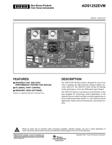 ADS1252EVM - Texas Instruments