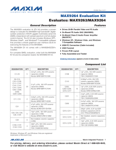 MAX9264 Evaluation Kit Evaluates: MAX9263/MAX9264