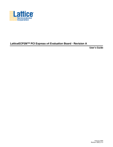 LatticeECP2M PCI Express x4 Evaluation Board