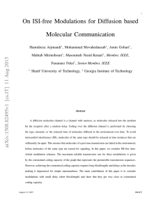 On ISI-free Modulations for Diffusion based Molecular Communication