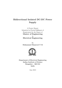 Bidirectional Isolated DC-DC Power Supply