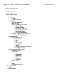 NaturalPoint SmartNAV Users Manual : Getting Started