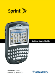 BlackBerry 7250 Getting Started User Guide