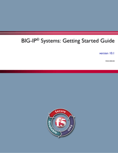 BIG-IP Systems: Getting Started Guide