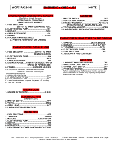 2.58a: Emergency Checklist – PA28