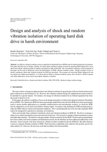 Design and analysis of shock and random vibration isolation of