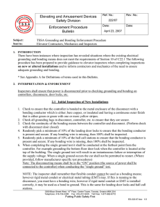 TSSA Grounding and Bonding Enforcement Procedure